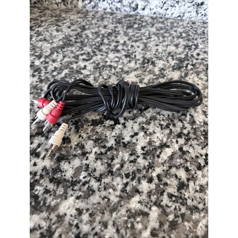 2 Male to 2 Male RCA Audio Stereo Composite Cable Black (12 feet)